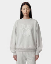 Juicy Emblem Crewneck - Heather Gray Sporty & Rich Outlet