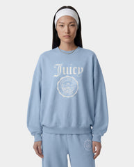 Juicy Emblem Crewneck - Sky Blue Sporty & Rich Sale
