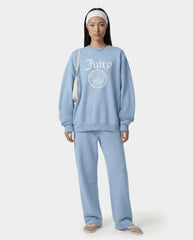 Juicy Emblem Crewneck - Sky Blue Sporty & Rich Sale