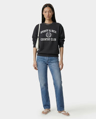 Varsity Crest Crewneck - Carbon Sporty & Rich Sale
