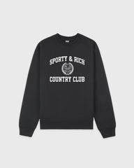 Varsity Crest Crewneck - Carbon Sporty & Rich Sale
