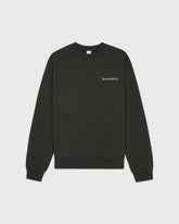 Serif Logo Embroidered Crewneck - Faded Black/White Sporty & Rich Sale
