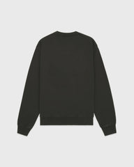 Serif Logo Embroidered Crewneck - Faded Black/White Sporty & Rich Sale