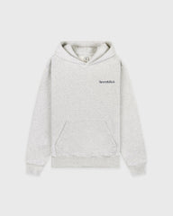 Serif Logo Embroidered Hoodie - Heather Gray/Navy Sporty & Rich Discount