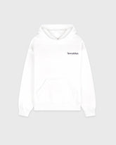 Serif Logo Embroidered Hoodie - White/Navy Sporty & Rich Sale