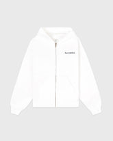Serif Logo Embroidered Zip Hoodie - White/Navy Sporty & Rich Online