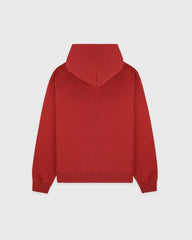 Serif Logo Embroidered Hoodie - Faded Merlot/White Sporty & Rich US