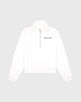 Syracuse Embroidered Quarter Zip - White/Navy Sporty & Rich Discount