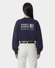 Promo Crewneck - Navy/White Sporty & Rich Outlet