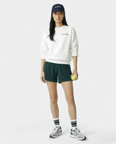 Play Tennis Crewneck - White/Forest Sporty & Rich Outlet