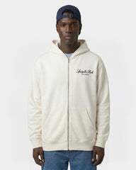 Vendome LA Embroidered Zip Hoodie - Ecru/Navy Sporty & Rich Sale