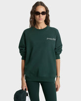 Syracuse Crewneck - Forest/White Sporty & Rich For Sale