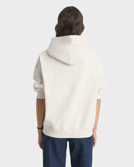 Vendome Script Embroidered Hoodie - Ecru/Chocolate Sporty & Rich US