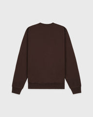 H&W Crest Crewneck - Chocolate/Ecru Sporty & Rich Online