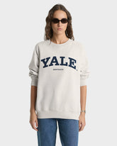 Yale Ivy Crewneck - Heather Gray/Navy Sporty & Rich Discount