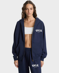 Yale Classic Zip Hoodie - Navy/White Sporty & Rich Sale
