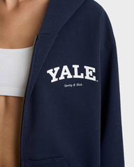 Yale Classic Zip Hoodie - Navy/White Sporty & Rich Sale