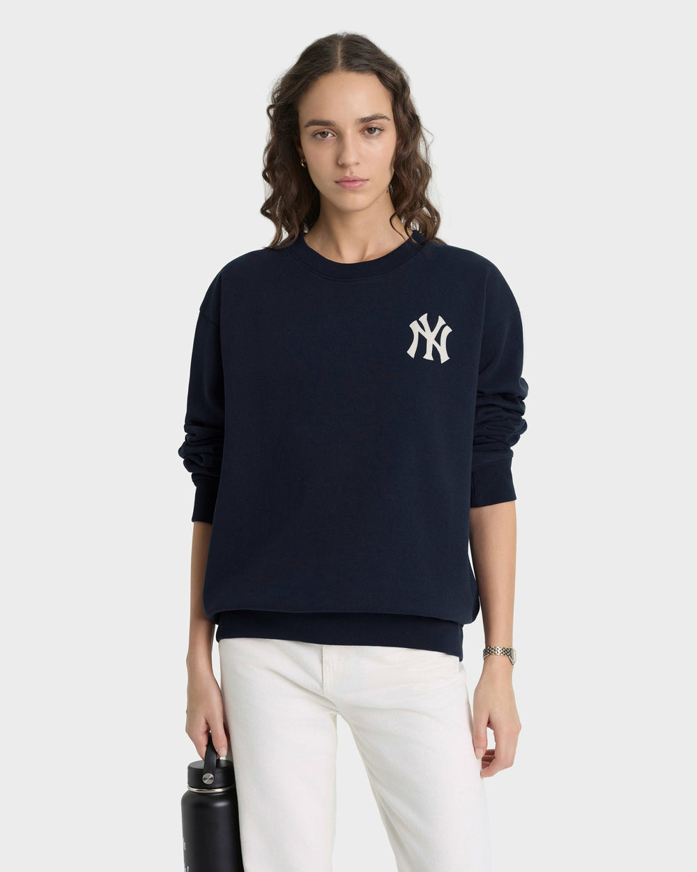 Heritage Yankees Serif Crewneck - Navy/White Sporty & Rich US
