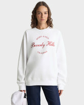 Beverly Script Crewneck - White/Ruby Sporty & Rich Online