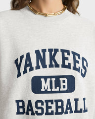 Yankees Ivy Crewneck - Heather Gray/Navy Sporty & Rich For Sale