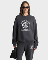 California Emblem Crewneck - Faded Black/White Sporty & Rich US