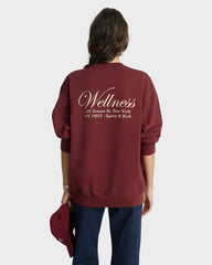Soho Crewneck - Merlot/Cream Sporty & Rich Online