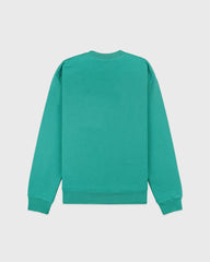 Spellout Embroidered Crewneck - Spring Green/Faded Black Sporty & Rich Discount