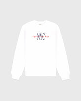 NY Minute Crewneck - White/Navy Sporty & Rich Sale