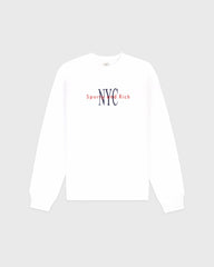 NY Minute Crewneck - White/Navy Sporty & Rich Sale