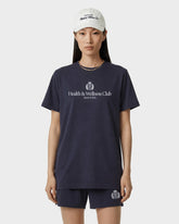 H&W Crest T-Shirt - Light Navy/White Sporty & Rich Discount