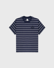 NY Crest T-Shirt - Light Navy Striped/Light Navy Sporty & Rich For Sale