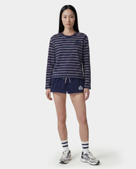 NY Crest Easy Longsleeve - Light Navy Striped/Light Navy Sporty & Rich Outlet
