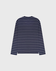 NY Crest Easy Longsleeve - Light Navy Striped/Light Navy Sporty & Rich Outlet