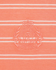 NY Crest Easy Longsleeve - Flamingo Striped/Flamingo Sporty & Rich Discount