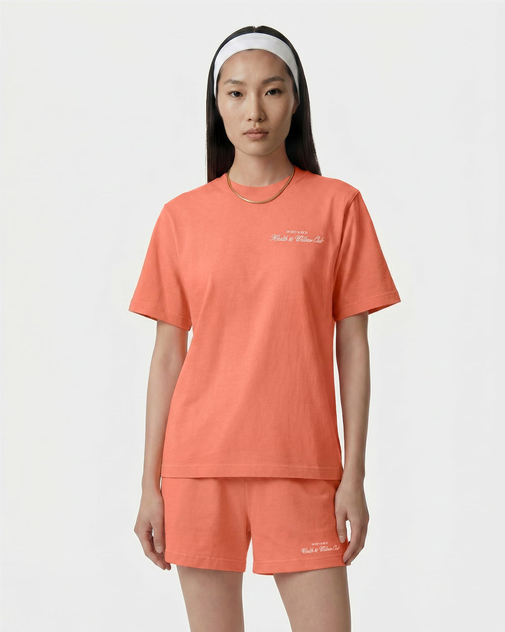 H&W Club T-Shirt - Flamingo/White Sporty & Rich For Sale