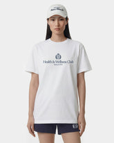 H&W Crest T-Shirt - White/Light Navy Sporty & Rich Outlet