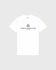 H&W Crest T-Shirt - White/Light Navy Sporty & Rich Outlet