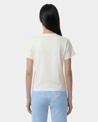 Juicy Emblem Essentials Tee - White/Sky Blue Sporty & Rich US
