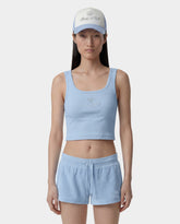 Juicy Crown Ribbed Tank - Sky Blue Sporty & Rich Sale