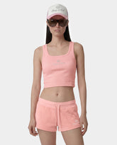 Juicy Crown Ribbed Tank - Rose Sporty & Rich Discount