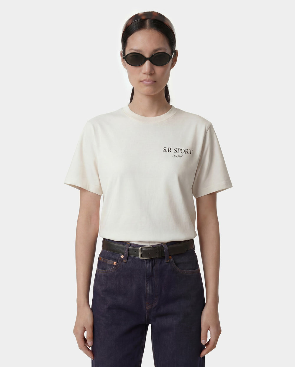 Wimbledon T-Shirt - Ecru Sporty & Rich Outlet
