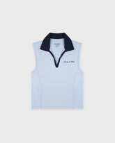 Signature Logo Sports Polo Vest - Ciel/Navy Sporty & Rich For Sale