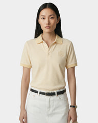 NY Crest Prep Polo - Almond Striped Sporty & Rich Discount