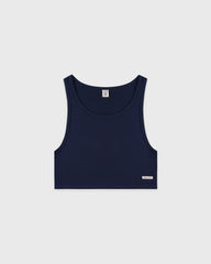 Signature Logo Lounge Tank - Navy Sporty & Rich Discount