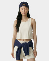Signature Logo Lounge Tank - Ecru Sporty & Rich For Sale