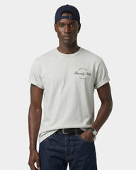 Beverly Script T-Shirt - Heather Gray/Navy Sporty & Rich Sale