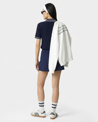 SRC Mini Cable Polo - Navy/White Sporty & Rich For Sale