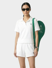 SRC Terry Polo - White/Forest Sporty & Rich For Sale