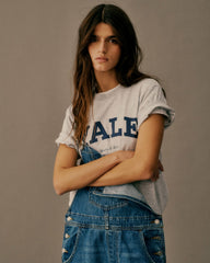 Yale Classic T-shirt - Heather Gray/Navy Sporty & Rich Sale