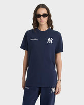 Yankees Curve T-Shirt - Navy/White Sporty & Rich For Sale